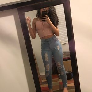 BOB distressed skinny jeans